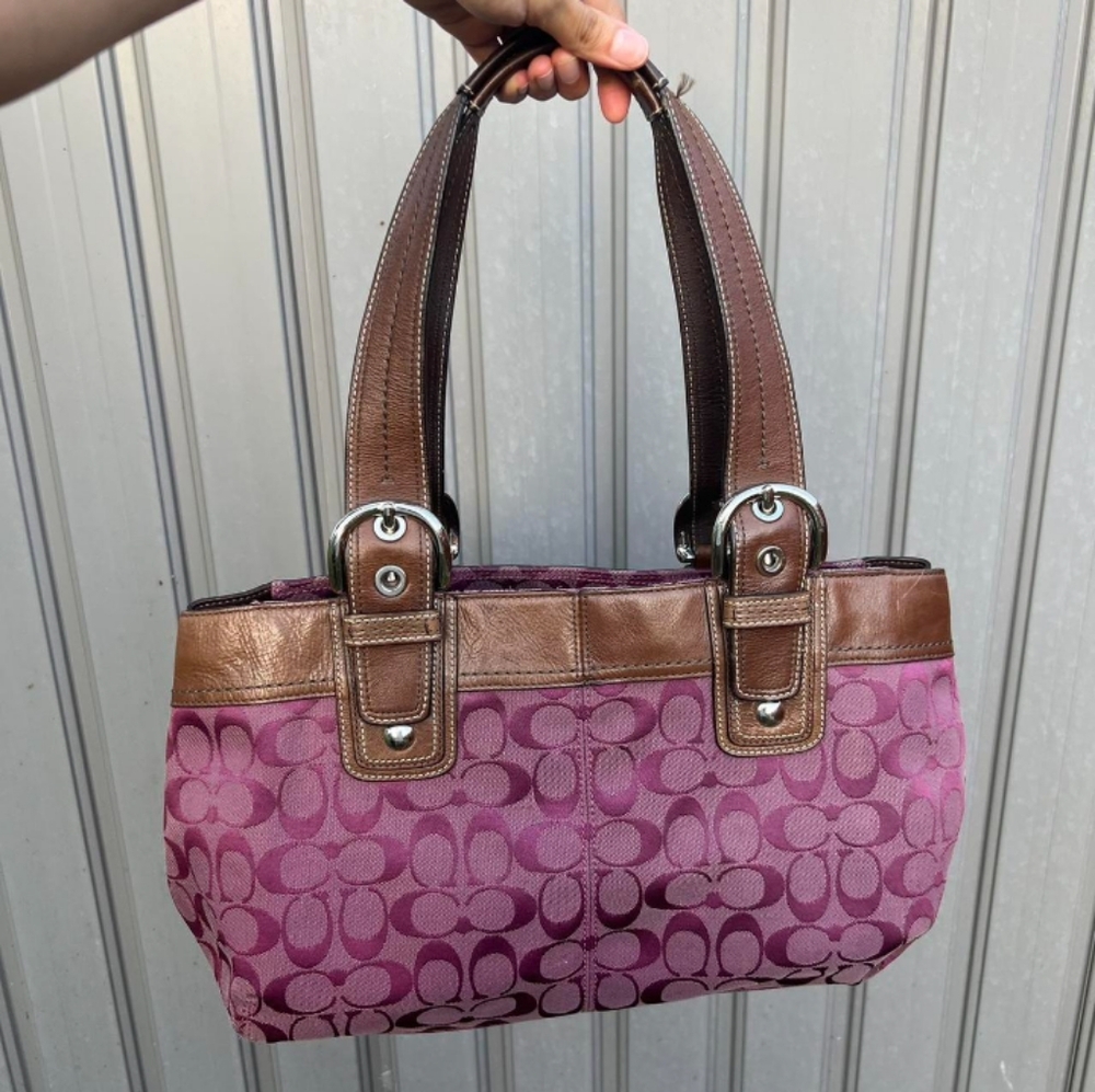 Purple coach purse